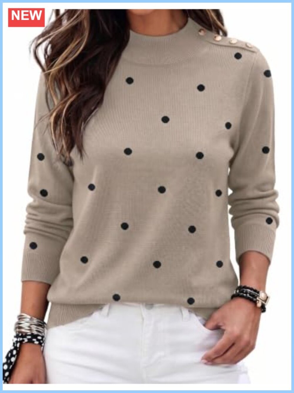 Turtleneck Sweater Mock Neck Long Sleeve Pullover Viscose Nylon Knit